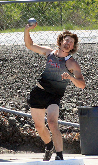 Matt Coppernoll won the shot put with a personal best mark of 44 feet 6.5 inches.