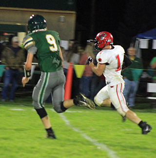 Tayden Hibbard had a pair of long touchdown runs at Potlatch. The first tied the score after Potlatch had taken a first half lead.