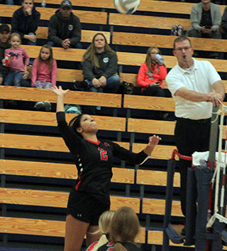 Trinity Martinez had 19 kills against Genesee but it wasn’t enough for the Pirates to extend their season.