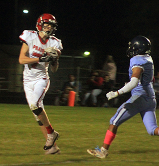 There weren’t many highlights from the game at Lapwai but this was one of them as Ben Elven catches a pass for a 47 yard gain that set up his touchdown a couple plays later.