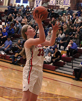 Sage Elven was all alone for this lay-up against Valley.