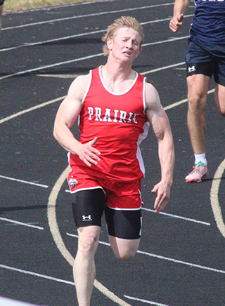 Dylan Uhlenkott on his way to winning the 400 at Regionals.